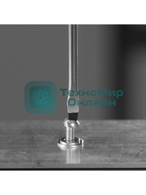 Отвертка Denzel SL3х100 мм, S2, 3к рукоятка