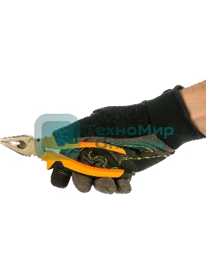 Плоскогубцы ВИХРЬ 180 мм., никелированные, двухкомпонентные рукоятки