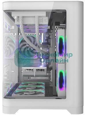 Компьютерный корпус 1STPLAYER UVIEW UV6 белый, mATX