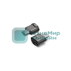 Кард-ридер Vention CLMH0/серый/OTG USB 2.0 CM/MicroSD/USB Type-C/металл