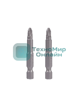 Бита PATRIOT PH2, с магнитным держателем крепежа, сталь S2, длина 50 мм, 2шт в блистере