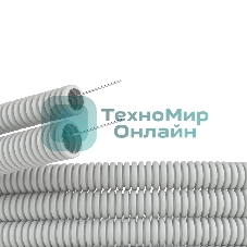 Труба гофрированная ПВХ DKC d20 мм с протяж. сер. (уп. 100 м)