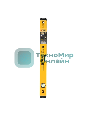 Уровень алюминиевый Denzel магнит., фрезерованный, 3 глазка (1 зеркал.), 0,5 мм/м, 600 мм