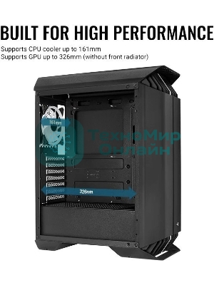 Компьютерный корпус Aerocool/Formula Gladiator Duo-G-BK-v1 черный без БП ATX 3x120мм 2xUSB3.0 audio bott PSU