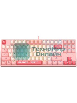 Клавиатура проводная A4Tech Bloody S87 Energy (S87 USB ENERGY PINK) USB розовый