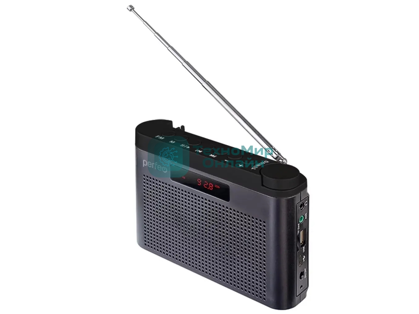 Радиоприемник PERFEO (PF_D0569) ТАЙГА , серый