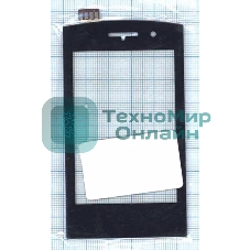 Сенсорное стекло (тачскрин) для Philips Xenium W727, черное