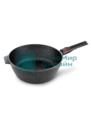 Сотейник 26 НЕВА МЕТАЛЛ ПОСУДА L181326i высокий литая Индукция Гранит с/р