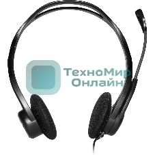 Гарнитура проводная с микрофоном Logitech 960 черный 2.4м накладные оголовье (981-000100)