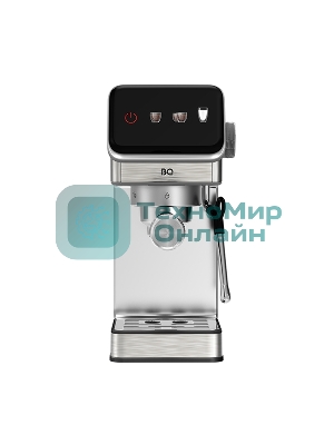 Кофеварка рожковая BQ CM7003 серебристый, исп. кофе - молотый, 1,2 л, 1350 Вт, 20 бар