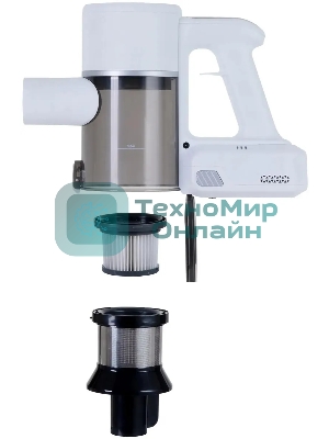 Пылесос вертикальный Polaris PVCS 3060 белый, питание от аккумулятора, 150 Вт, уборка сухая, пылесборник 0.45 л