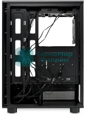 Компьютерный корпус HSPD F510, Panoramic Mid Tower, черный, TG, 0.5 SPCC, 3x120мм ARGb ATX, mATX, mITX 180/280/160мм 1x2.5