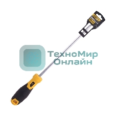 Крестовая отвертка Deli DL636200 PH2x200мм CR-V, Двухкомпонентная ручка. Хромированная.