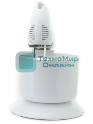 Миксер SUPRA MXS-530 с чашей. 500 Вт. Режим Турбо. 5 скоростей. Две насадки: для взбивания яиц и крема и для замеса тяжелого теста. белый