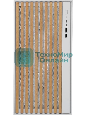 Корпус Formula V Line TimberLine T0 White, ATX, wood+plastic front, TYPE-C*1, USB3.0*2, FRONT 3x120мм FRGB, REAR 1x120мм FRGB