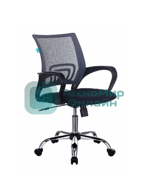 Кресло Бюрократ CH-695N/SL/DG/TW-11 темно-серый/черный, сетка, 120 кг, механизм качания