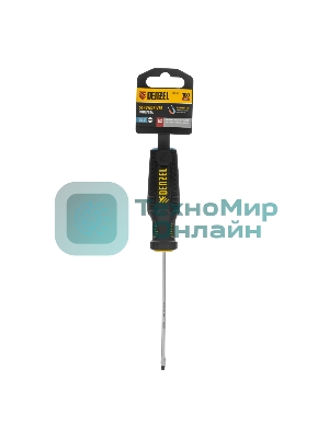 Отвертка Denzel SL3х100 мм, S2, 3к рукоятка