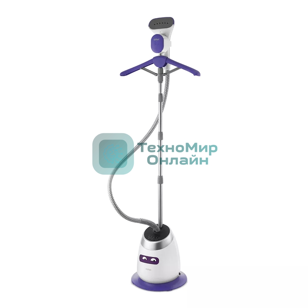 Отпариватель Kitfort КТ-990 белый/фиолетовый, 1580 Вт, 38 г/мин, 1400 мл