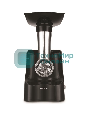 Мясорубка электрическая Zelmer ZMM1520B черный, 1500 Вт, 1.5 кг/мин, реверс, насадки - 3