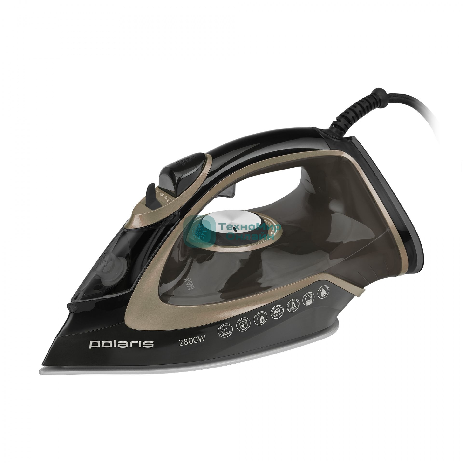 Утюг Polaris PIR-2821AK черный/золотой