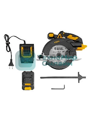 Пила циркулярная аккумуляторная Denzel CCSH-20-165, 165 мм, Li-Ion, 20 В