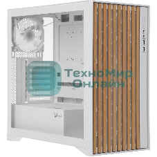 Корпус Formula V Line TimberLine T0 White, ATX, wood+plastic front, TYPE-C*1, USB3.0*2, FRONT 3x120мм FRGB, REAR 1x120мм FRGB