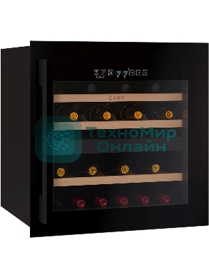 Винный шкаф LEX LWD6036BL dual zone S 1-нокамерн. черный стекло (CHAT500009)