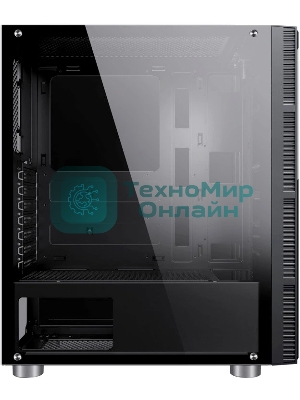 Компьютерный корпус Accord 3407 черный без БП ATX 2xUSB 2.0 2xUSB 3.0 audio bott PSU