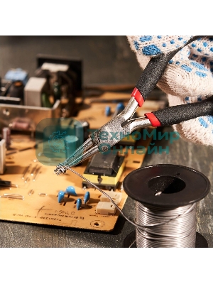 Круглогубцы Rexant 12-4606 Мини 120 мм никелированные, авторазжим, обливные рукоятки