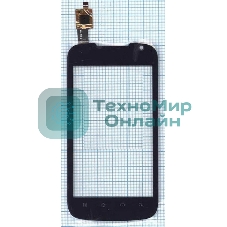 Сенсорное стекло (тачскрин) для Philips Xenium W6350, черное