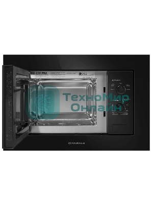 Микроволновая печь встраиваемая Maunfeld MBMO.20.1PGb2 черный, 20 л, 1250 Вт, переключатели - поворотный механизм