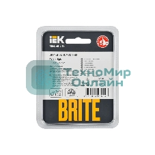 Рамка 1-местная IEK BRITE РУ-1-1-БрА (BR-M12-M-K47) металл алюминий