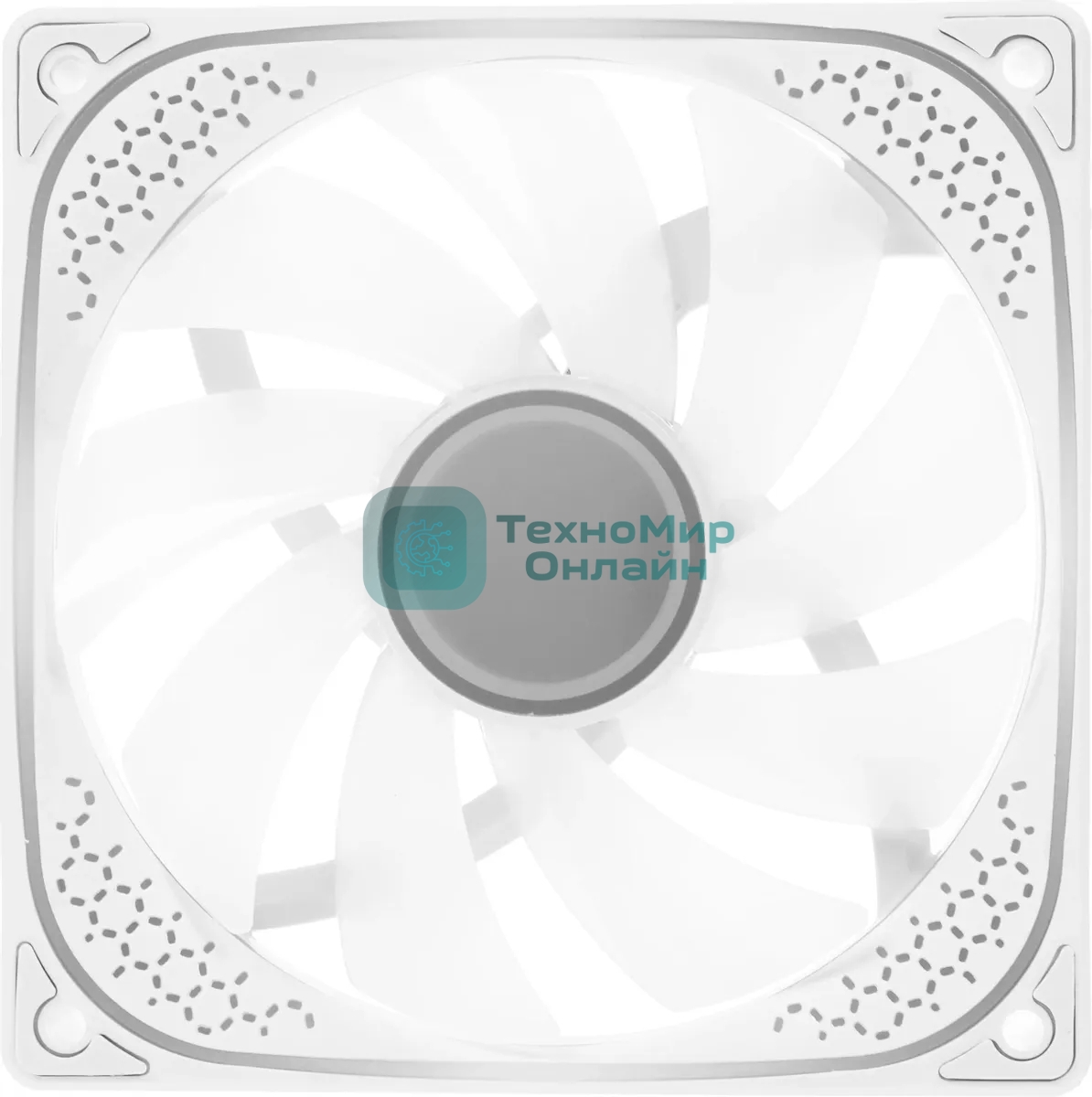 Вентилятор для корпуса Accord ACC-YH12 ARGb 120х120x25 белый 4-pin 27дБ (ACC-YH12 ARGb белый) brown box