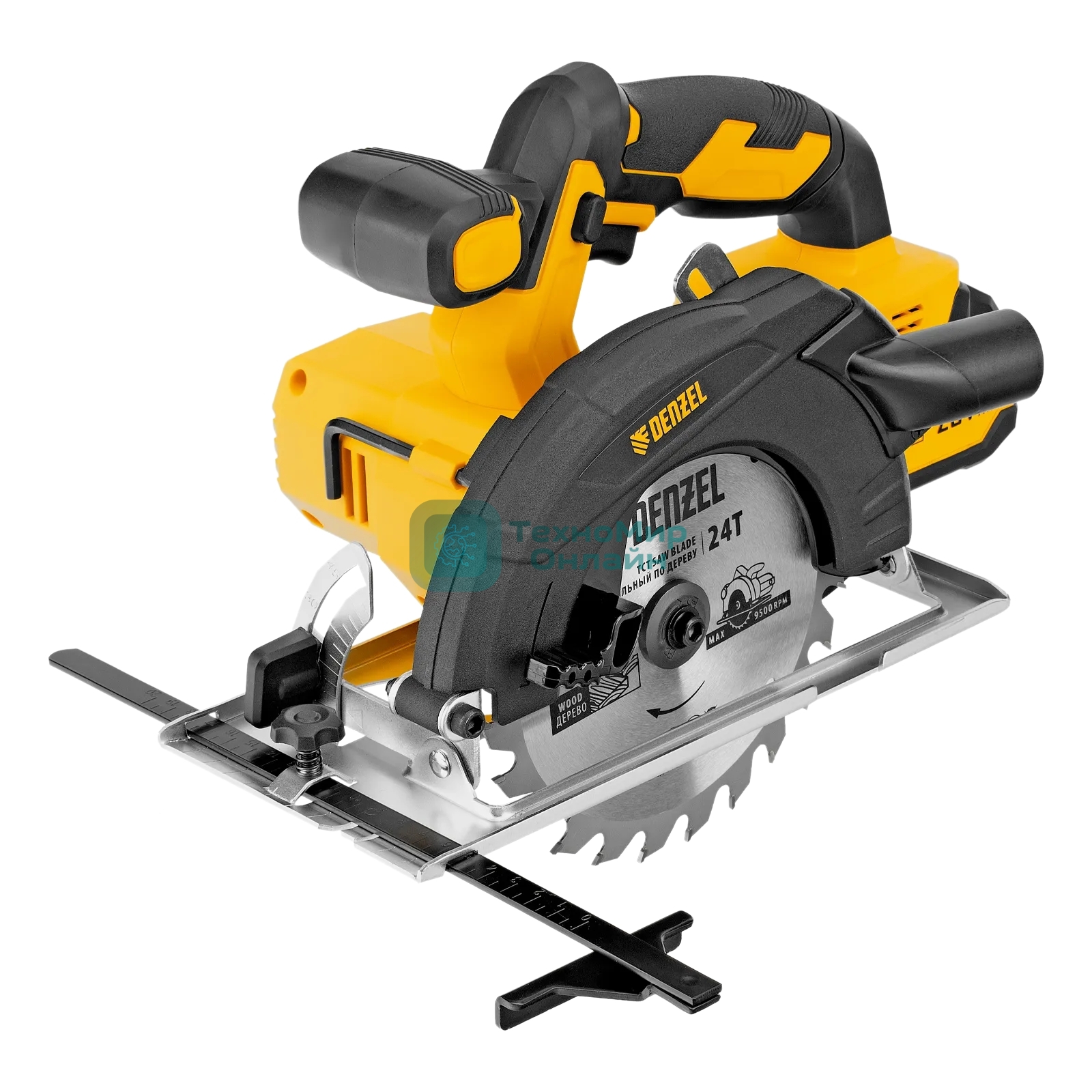 Пила циркулярная аккумуляторная Denzel CCSH-20-165, 165 мм, Li-Ion, 20 В