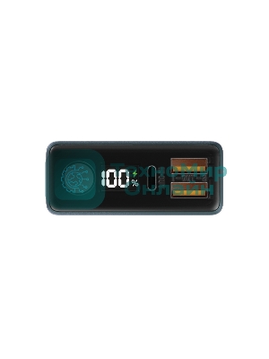 Портативный аккумулятор OLMIO QX-10, 10000mAh, 22.5W, QuickCharge3.0/PowerDelivery, LCD, темно-зеленый