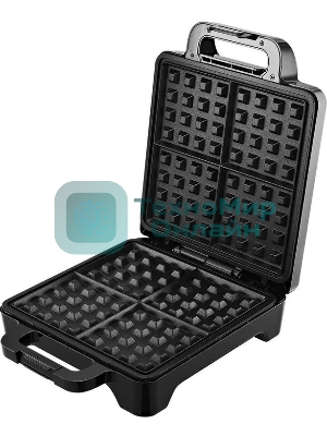 Вафельница Kitfort КТ-4673 1600Вт черный/серебристый