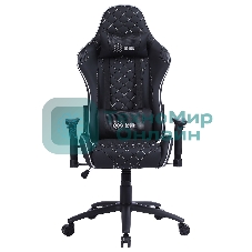 Кресло Cactus CS-CHR-030BLS черный, экокожа, подголовник