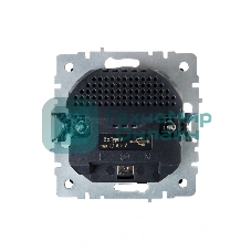 Розетка 1-местная IEK BRITE РЮш10-1-БрЧ (BR-R14-16-U21-D21-K02) 16А, с USB A+A 2.1А, с заземлением с защитными шторками, черный