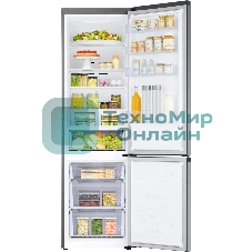 Холодильник Samsung RB38C600DSA/EF серебристый двухкамерный 276/114л морозилка снизу, No Frost