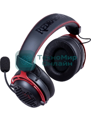 Гарнитура Redragon Diomedes чёрный/красный, проводная, USB / mini jack 3.5 мм