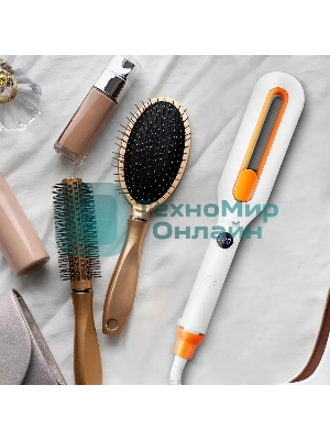 Выпрямитель для волос Kitfort КТ-3269 оранжевый/белый, 14 мм, 100-220 °C, 13 режимов