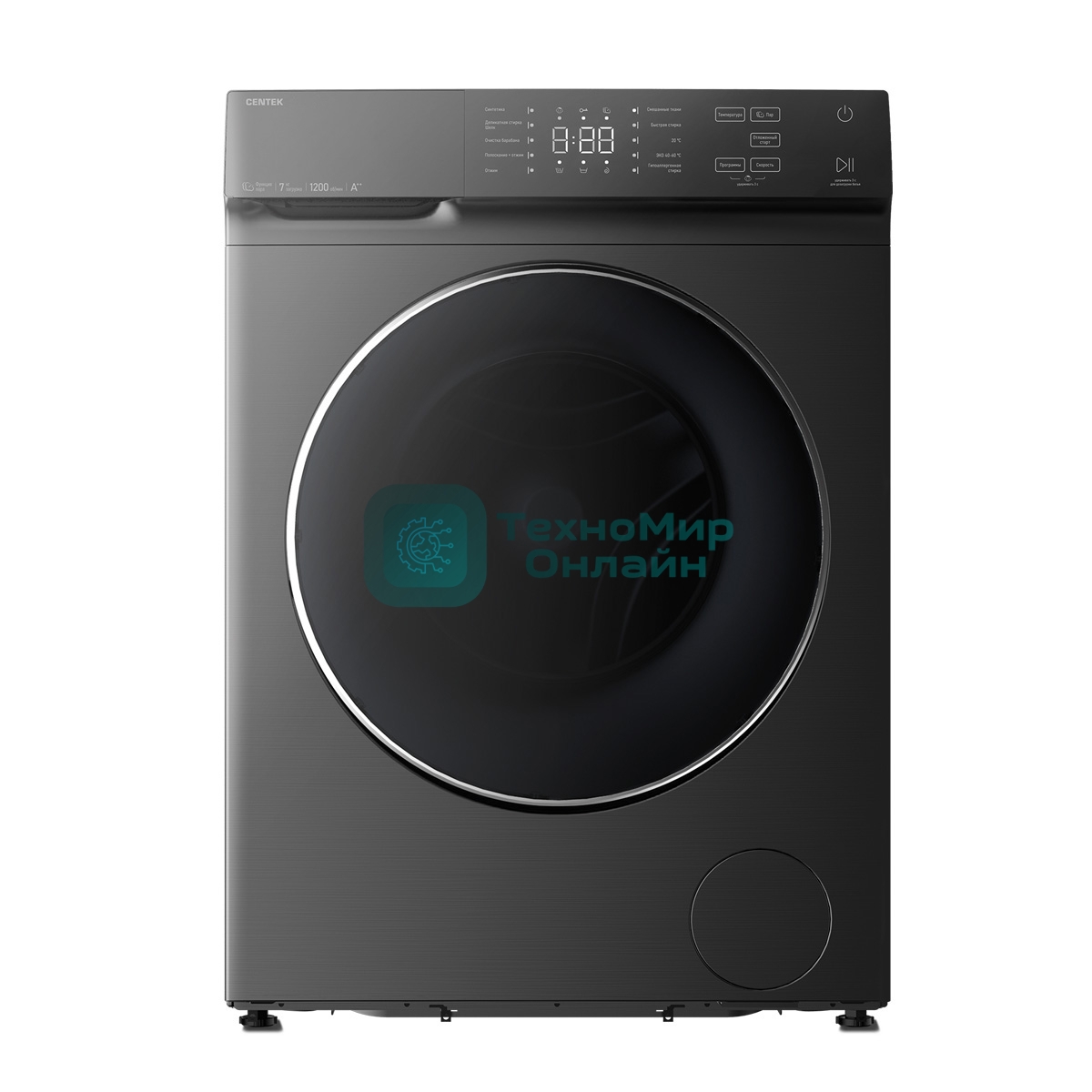 Стиральная машина Centek CT-1973 серый, загрузка фронтальная 7 кг, 1200 об/мин., класс: А++