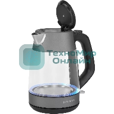 Чайник электрический Polaris PWK1760CGL графит, 1,7 л, 2150 Вт, стекло