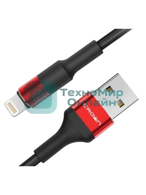 Кабель Crown USB - Lightning CMCU-007L red