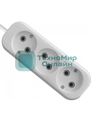 Удлинитель Defender (99277) B230 - 3 роз х 3 м, белый