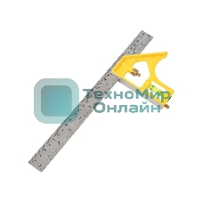 Линейка строительная с угольником и уровнем Deli DL7300Y 300мм, нержавеющая сталь, пузырьковый уровень