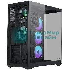 Корпус ATX Eurocase M4801 black, без БП, закаленное стекло 2 стороны