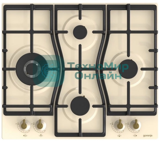 Газовая варочная панель Gorenje GW6D42CLI слоновая кость