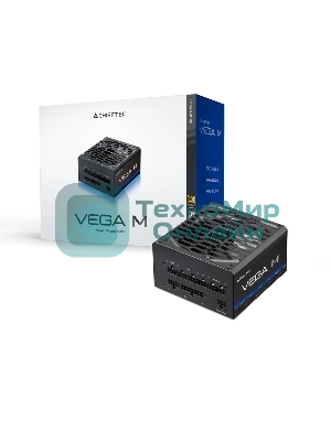Блок питания Chieftec Vega M PPG-1000-C (ATX 3.1, 1000W, 80 PLUS GOLD, Active PFC, 135mm fan, Gen5 PCIe, Full Cable Management) Retail