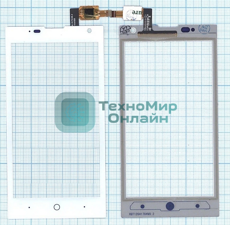 Сенсорное стекло (тачскрин) для ZTE V830 (Blade G Lux), белое
